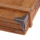 10pcs Jewelry Gift Box Wooden Case Trunk Corner Decor Protector Bronze Tone 25mm