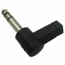 90 Degree 6.35mm 3 Pole Male to 3.5mm Female Stereo Headphone Audio Adapter