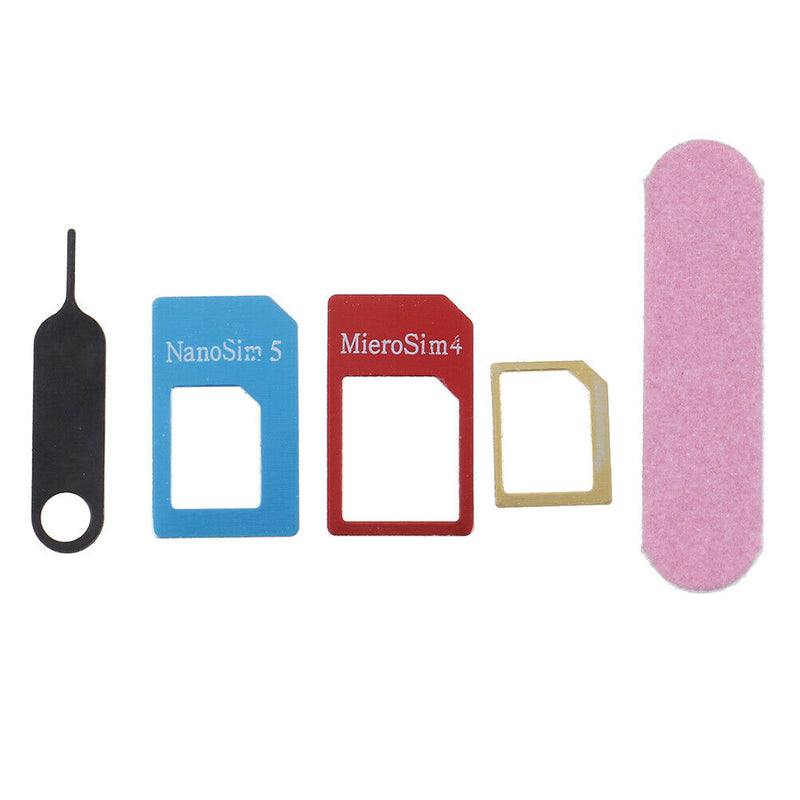Universal 5 in 1 sim card adapters micro sim card tray slot hol-u