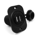 12V Dual USB Car Cigarette Lighter Socket 12V Charger Power Adapter Outlet Tide