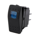DC 12V 20A 4Pin Rocker Car Boat Panel Blue LED Switch