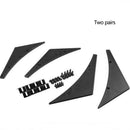 4 Front Bumper Lip Kit Diffuser Splitter Fins Body Spoiler Canards Valence Chin