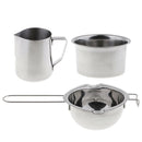 3 Pieces/set Metal Double Boiler Candle Wax Melting Pots Pitcher for Handmade