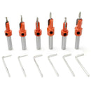 6Pcs Woodworking Step Drill Bit 2.8*8Mm-3.2*10Mm Countersunk Head Wood Tape