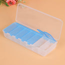 Large 7 Compartment Holder Convenient Jewelry Contact Lens Storage Box hv2n