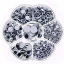 1400Pcs 4-12mm Mixed Self-adhesive Wiggly Wobbly Googly Eyes For DIY Handcraft