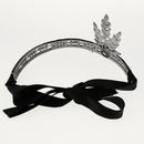 1920s Flapper Headband  Inspired Headpiece Retro Hair Accessory Black