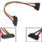 1.6FT Male to Female 7+15 pin 5 Wire SATA Data Power Combo Extension Cable Cord