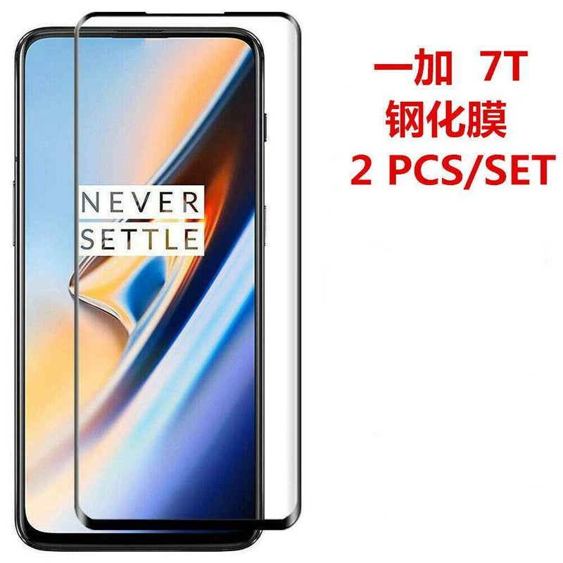 For OnePlus 7T Full Cover 9D Curved Tempered Glass 9H Screen Protector Black