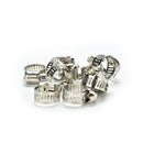 10PCS CARS MOTORCYCLE FUEL LINE JUBILEE HOSE CLAMP PETROL PIPE CLIPS 8-12mmGT