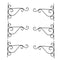 6-pack Baroque Style Plants Hanging Bracket Patio Lawn Hanger Rack Wall Hook