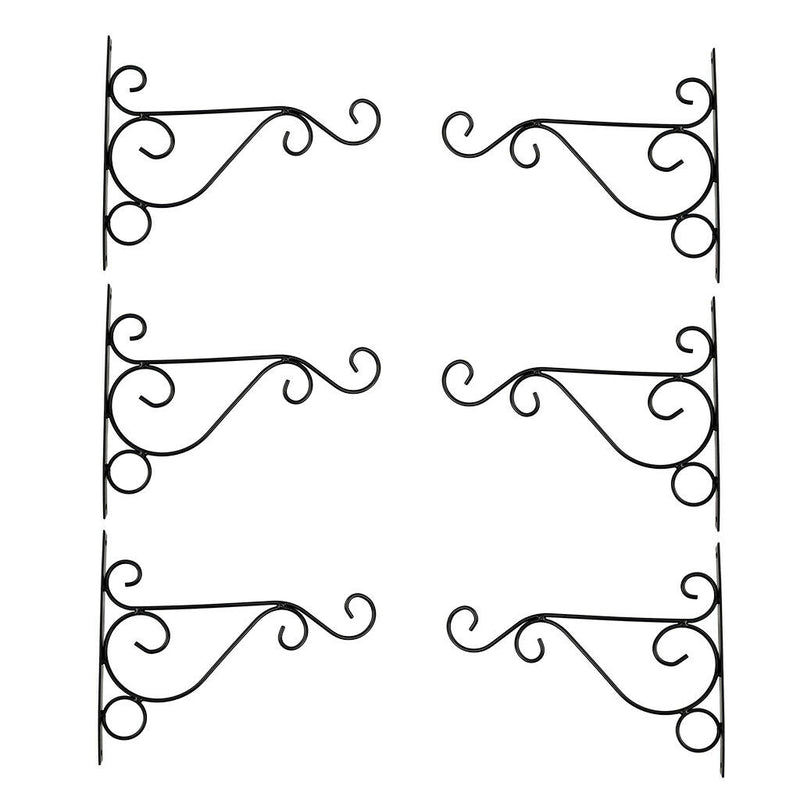 6-pack Baroque Style Plants Hanging Bracket Patio Lawn Hanger Rack Wall Hook