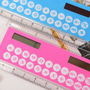 10cm Ruler Mini Digital Calculator 2 in 1 Kid Stationery School Office Gifts New