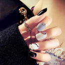 24pcs/set full cover false nail art tips tools short nails diy manicure LJLJ