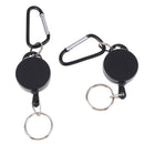 2Pcs Retractable Key Chain Reel Recoil Pull Badge Reel with 68cm Key Ring R .SE