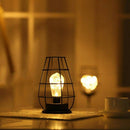 Creative Retro Iron Wine Jug Art Hollow Table Lamps Reading Lamp LED Night