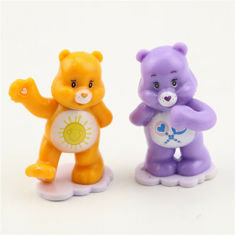 12PCS CARE BEARS CAKE TOPPERS 12 PLASTIC FIGURES BRAND NEW Gift For Kids