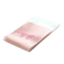 50 Pcs Dot Plastic Adhesive Bag for Candies Cookies Wedding Party Pink
