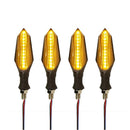 2/4pcs Motorbike LED Turn Signal Lamps Yellow Light Dual-color Flashing Lights