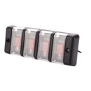4 Gang Waterproof Car Marine Rocker Switch Panel Circuit Breaker Red Button