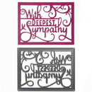With Deepest Sympathy Metals Cutting Die For DIY Scrapbookings Album Paper Ca JR