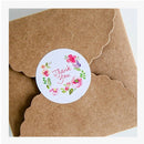 100pcs 3.5cm Flower Design Stickers Paper Labels Thank You Seals For Gift LJ
