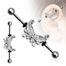 Stainless Steel Zircon Barbell Ear Stud Tragus Cartilage Helix Earring PiercinES