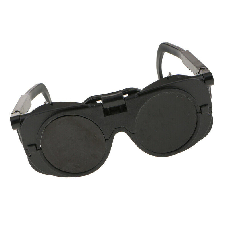 Black Welding Soldering Safety Goggles Flip Up Eye Dual Lens Protection Glasses