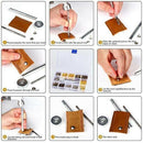 360Pcs 3 Sizes Leather Rivets Double Cap Rivet Tubular Metal Studs with 4 F Y9W2