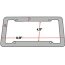 1X Black Carbon Fiber License Plate Frame Tag Cover Protection Rack Standard OZ