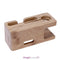 Bamboo Smart Watch Charger Holder Cellphone Charging Dock Wooden Stand Station