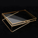 2 Pcs 4x6 Clear Glass Picture Frames with Locket Closure, Self Standing Bronze
