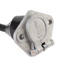 7 Way Blade to 7 Pole Round Trailer Plug Adapter Connector Cable Black A