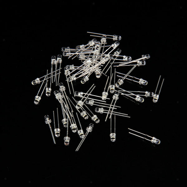 100pcs 3mm White Light LED Light Emitting Diode Accessories