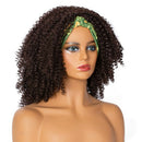 For Women Curly Wig Full Wrap Daily Synthetic Hair Black With Headband Party