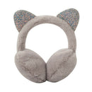 Ladies Winter Warm Cute Earmuffs Outdoor Earmuffs Creative New Sequins Cat