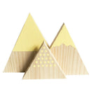 3Pcs/Set Handmade Decoration Nordic Top Woodland Wood Mountain Decorative K