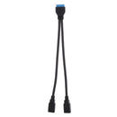 USB 3.0 20Pin Motherboard Female to 2 Type-A Female Connectors Y-Cable