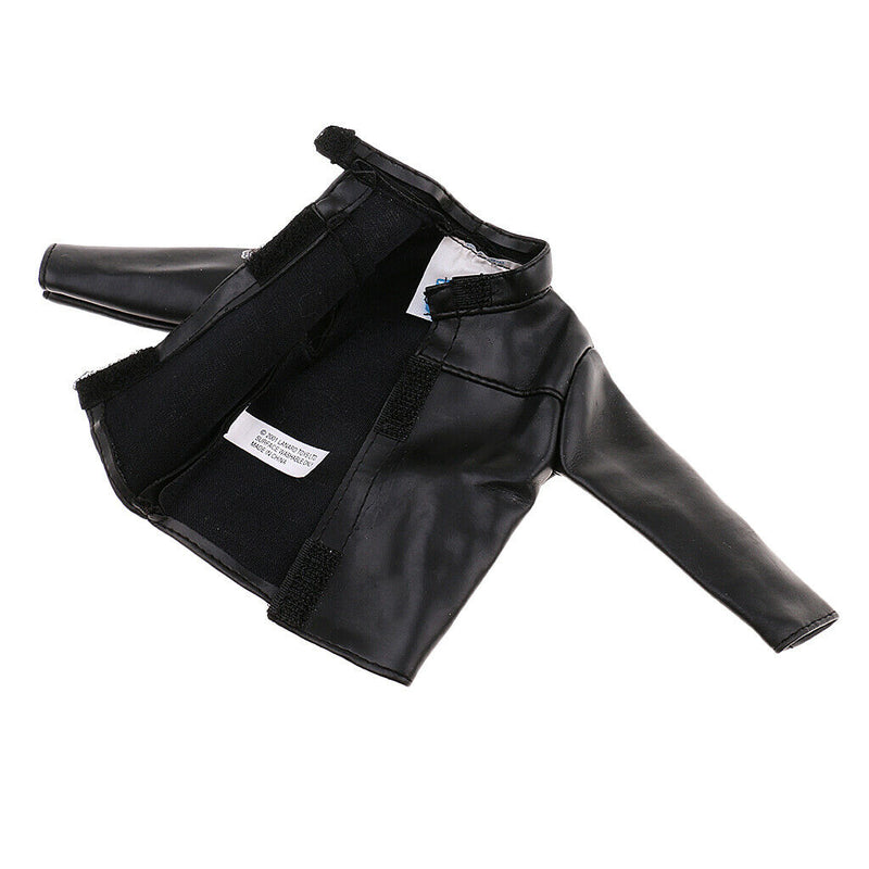 1/6 Scale Black PU Leather Male Jacket Coat Clothes Clothing for 12 inch Action