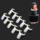 Hot Sell 50 pcs White Plastic Nail Polish Display Rings Sample Nail Accessories