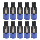 10pcs 4-Pole 4Pin NL4FC Connector Ohm Plug Speaker Audio Cable Plug Adapter