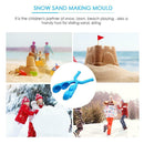 Winter Plastic Snowball Clip Kids Snow Sand Ball Maker Mold Toys (Double)