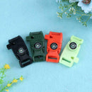 4pcs Release Buckle Whistle Compass Scraper Parachute Bracelet Outdoor Kit
