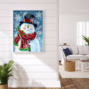 5D DIY Full Drill Diamond Painting Snowman Mosaic Kit Rhinestone Bead Craft