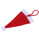 Christmas Old Man Hat Shaped Fork Pocket Storage Bag Pouch Table Decoration