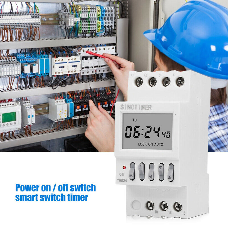 220V 7 Days Programmable Smart Timer Switch Weekly Countdown Controller Timers