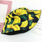 5X(Bucket Hat Two Side Reversible Fruit bucket hat for men women Summer Bu Q7F5)