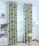 100x250cm Leaf Pattern Window Room Shade Panel Blackout Curtain Drape Green