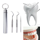 1 Set Stainless Steel Portable Toothpick Tooth Hook Teeth Clean Tool Dental  Hn