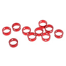 10pcs Camping Tent Rope Cord Guyline Runners Ring Anti Slip Fastener Red
